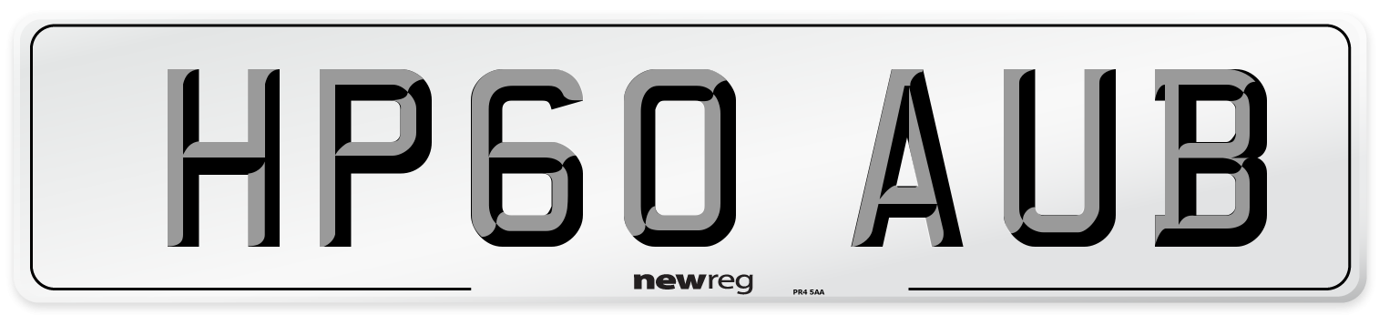 HP60 AUB Number Plate from New Reg